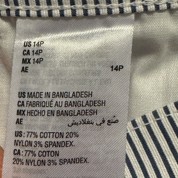 Karen Scott Striped Capri Pants Size 14 P - Picture 9 of 11